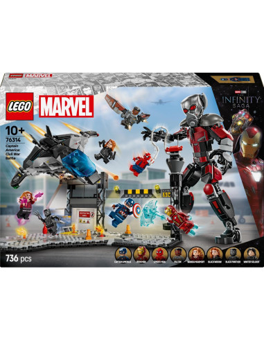 LEGO-76314,Lego Super Heroes Batalia Din Captain America: Civil War 76314 LEGO-76314,Lego Super Heroes Batalia Din Captain America: Civil War 76314