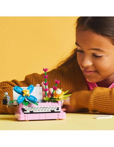 LEGO-31169,Lego Creator Masina De Scris Cu Flori 31169