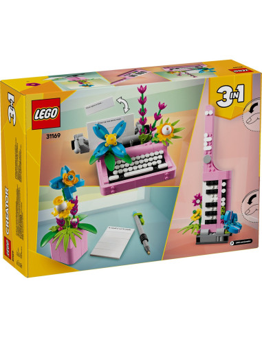 LEGO-31169,Lego Creator Masina De Scris Cu Flori 31169