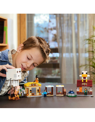 LEGO-21273,Lego Minecraft Atacul Baloanelor Ghast Asupra Satului 21273
