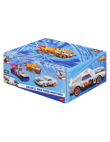 MTHPR91_HWH57,Hot Wheels Set 2 Masinute Metalice Pull Back Lolux Si 1969 Ford Mustang 1:43