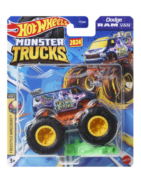MTFYJ44_HTM63,Hot Wheels Monster Truck Masinuta Dodge Ram Van Scara 1:64