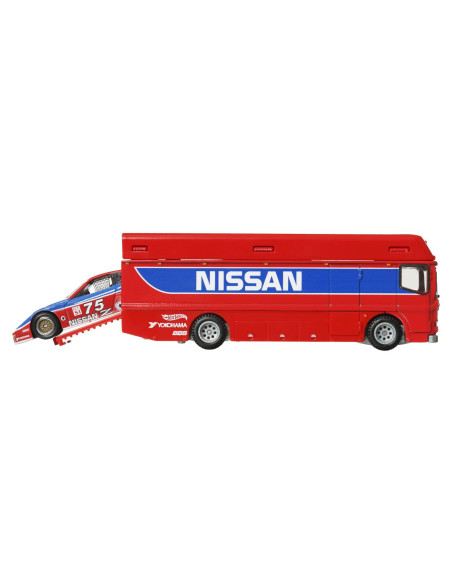 MTFLF56_HRV44,Hot Wheels Transportator Euro Hauler Cu Masinuta Nissan 300 Zx Gts Scara 1:64