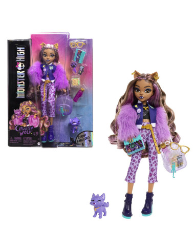 MTHRP65,Monster High Papusa Clawdeen Wolf Si Catelul Crescent