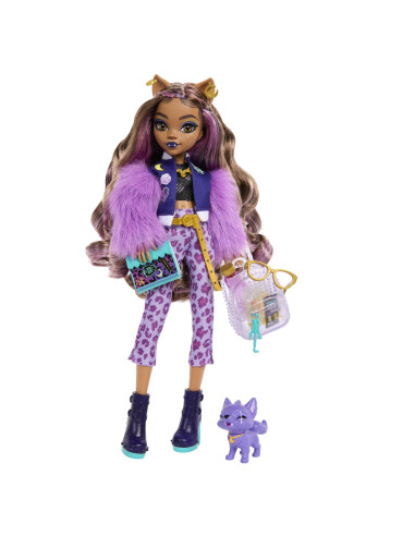 MTHRP65,Monster High Papusa Clawdeen Wolf Si Catelul Crescent