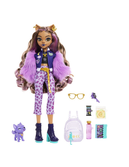 MTHRP65,Monster High Papusa Clawdeen Wolf Si Catelul Crescent
