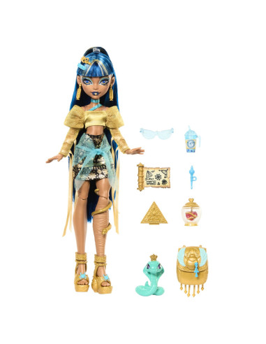 MTHXH74,Monster High Papusa Cleo Denile Si Cobra Hissette