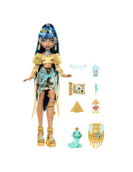 MTHXH74,Monster High Papusa Cleo Denile Si Cobra Hissette
