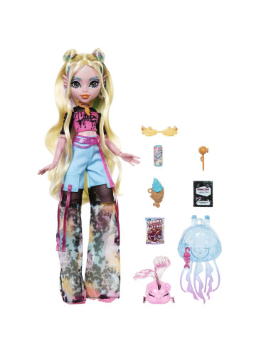 MTHXH75,Monster High Papusa Lagoona Blue Si Pestisorul Neptuna
