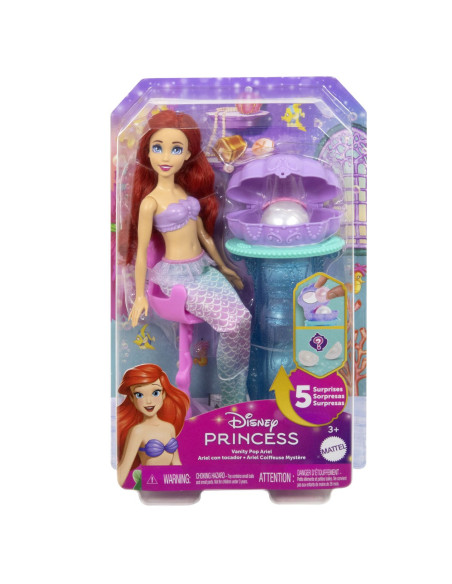 MTJBF86,Disney Princess Papusa Ariel Si Masuta De Machiaj Cu Surprize