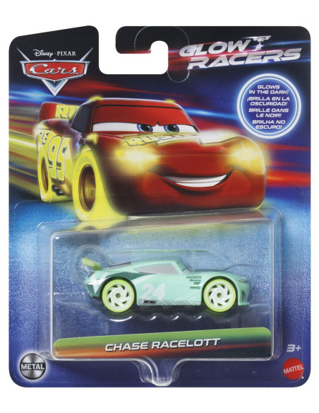 MTHPG76_HYM84,Cars Glow Racers Masinuta Metalica Chase Racelott 1:55