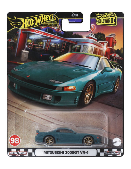 MTGJT68_HRT68,Hot Wheels Premium Boulevard Masinuta Metalica Mitsubishi 3000gt Scara 1:64