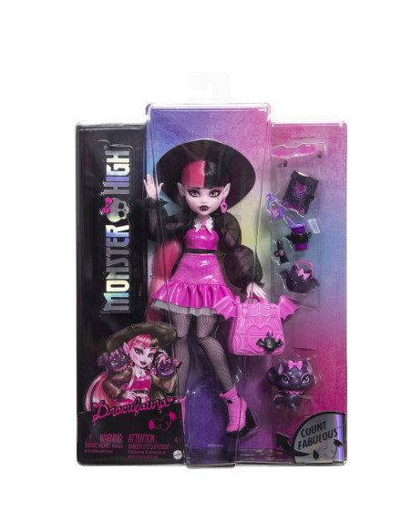 MTHRP64,Monster High Papusa Draculaura Si Animalutul Count Fabulous