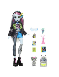 MTHXH73,Monster High Papusa Frankie Stein Si Animalut Watzie 2