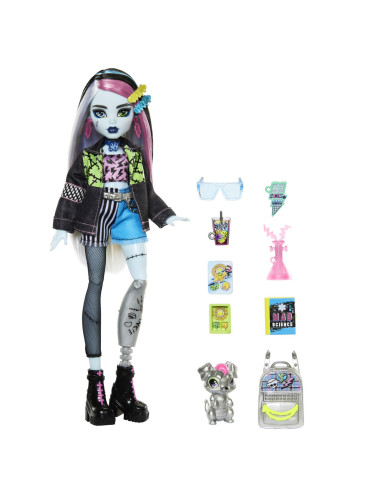 MTHXH73,Monster High Papusa Frankie Stein Si Animalut Watzie