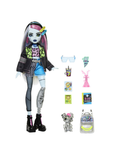 MTHXH73,Monster High Papusa Frankie Stein Si Animalut Watzie