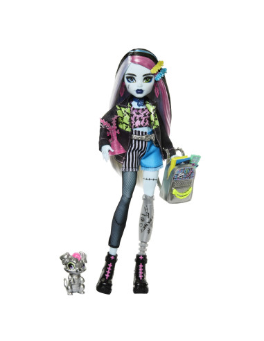 MTHXH73,Monster High Papusa Frankie Stein Si Animalut Watzie