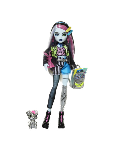 MTHXH73,Monster High Papusa Frankie Stein Si Animalut Watzie