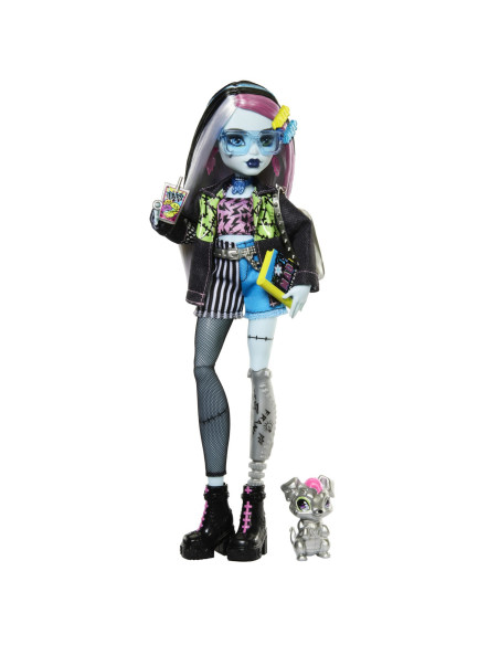 MTHXH73,Monster High Papusa Frankie Stein Si Animalut Watzie