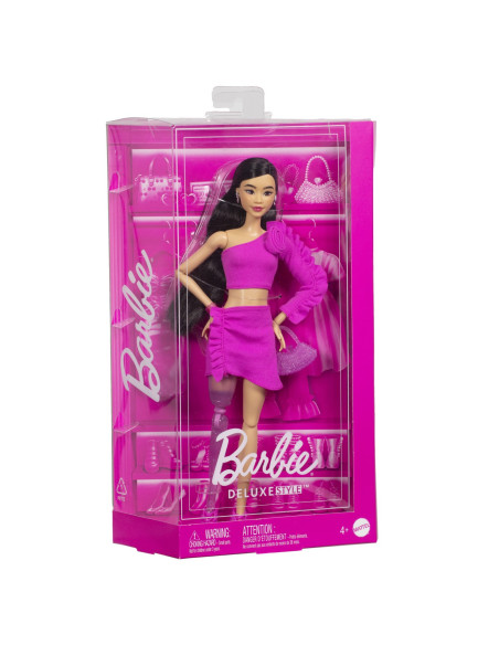 MTHYV26,Barbie Deluxe Style Papusa Barbie Bruneta Cu Picior Protetic