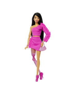 MTHYV26,Barbie Deluxe Style Papusa Barbie Bruneta Cu Picior Protetic 2