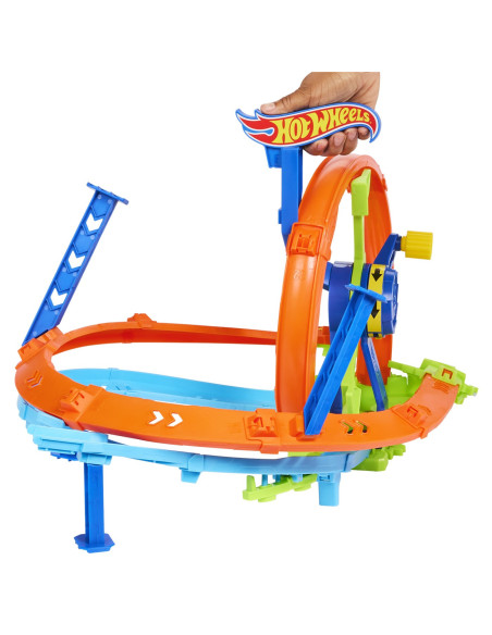 MTJBX65,Hot Wheel Stunt Tracks Cursa Lansare Rapida In Bucla