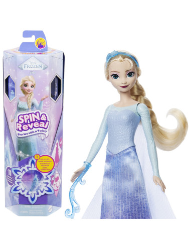 MTJBG59,Disney Frozen Spin And Reveal Papusa Elsa