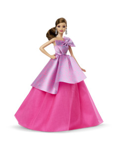 MTJBJ07,Barbie Papusa Barbie Birthday Wishes Satena Cu Rochie Roz 2