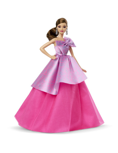 MTJBJ07,Barbie Papusa Barbie Birthday Wishes Satena Cu Rochie Roz