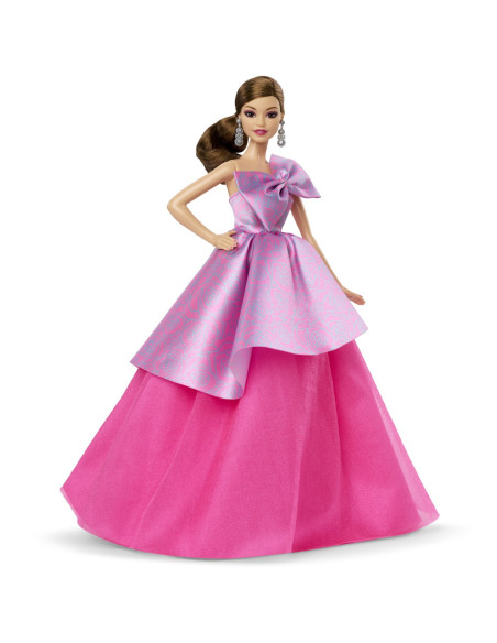 MTJBJ07,Barbie Papusa Barbie Birthday Wishes Satena Cu Rochie Roz
