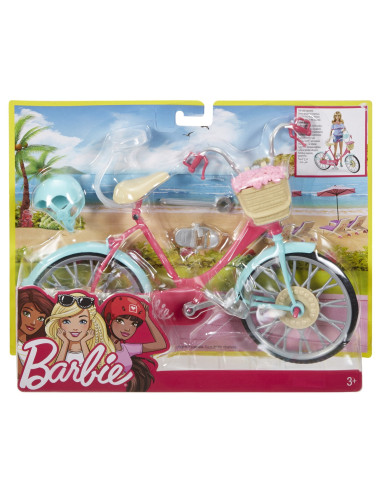 MTDVX55,Barbie Bicicleta Roz Lui Barbie