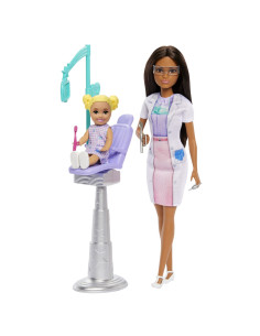 MTJCR71_JCR75,Barbie Set De Joaca Papusa Barbie Bruneta Face Cariera Stomatolog 2