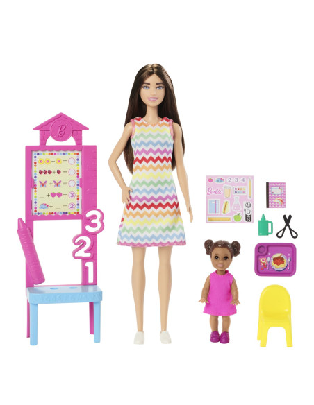 MTJCR71_JCR76,Barbie Set De Joaca Papusa Barbie Satena Face Cariera Profesoara