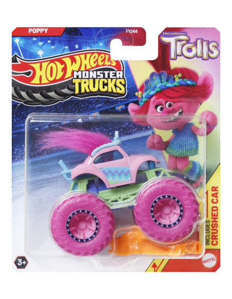 MTFYJ44_JDP86,Hot Wheels Monster Truck Masinuta Trolls Poppy Scara 1:64