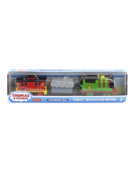 MTHFX97_HHN44,Thomas Locomotiva Motorizata Percy Brake Car Bruno Cu 2 Vagoane