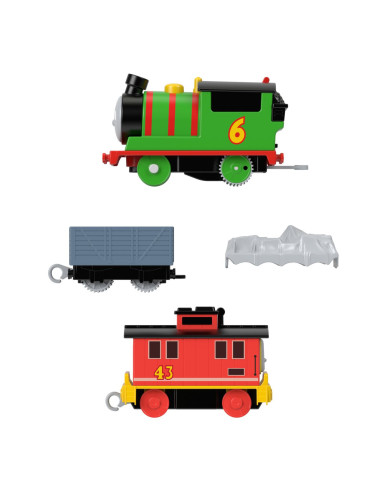 MTHFX97_HHN44,Thomas Locomotiva Motorizata Percy Brake Car Bruno Cu 2 Vagoane