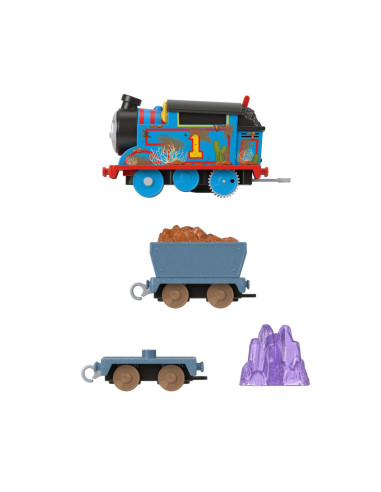 MTHFX97_HJV43,Thomas Locomotiva Motorizata Thomas Crystal Caves Cu 2 Vagoane