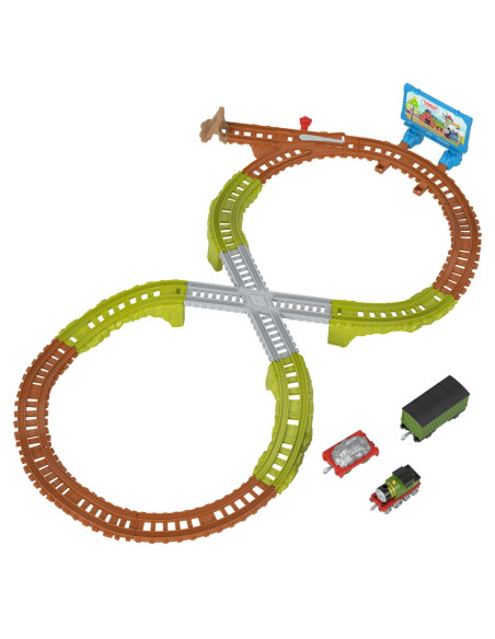 MTHGY82_JCY74,Thomas Set De Joaca Trenulet Cu Circuit Si Accesorii Whiffs Recycling Run