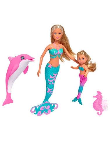 VV-105733336,Papusi Steffi Si Evi Sirene Cu Delfin