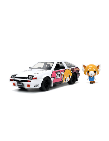 VV-253255056,Jada Aggretsuko Set Masinuta Metalica Si Figurina Aggretsuko Si Toyota Trueno Scara 1:24