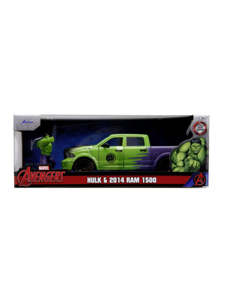 VV-253225029,Jada Marvel Set Figurina Hulk Si Masinuta Metalica Ram 1500 2014 Scara 1:24