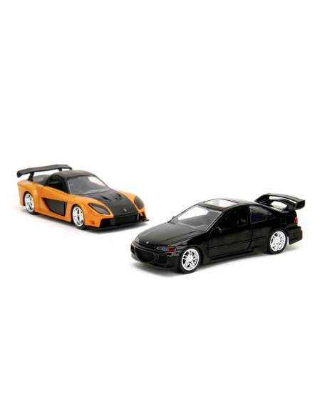 VV-253202011,Jada Fast & Furious Legacy Series Set 2 Masinute Metalice Honda Civic Si Mazda Rx-7 Scara 1:32