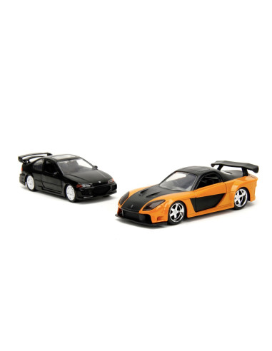 VV-253202011,Jada Fast & Furious Legacy Series Set 2 Masinute Metalice Honda Civic Si Mazda Rx-7 Scara 1:32