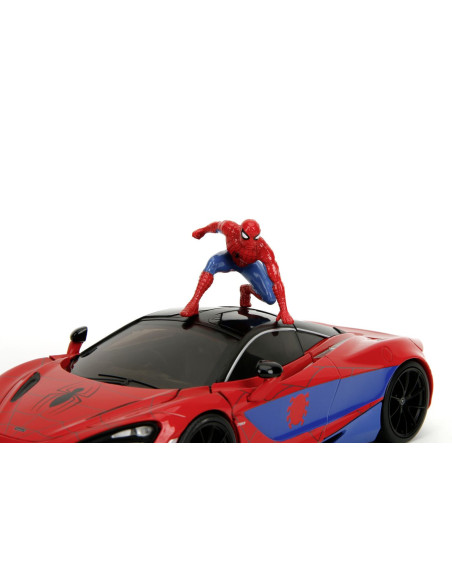 VV-253225034,Jada Marvel Set Figurina Spider Man Si Masinuta Metalica Mclaren 720s Scara 1 La 24