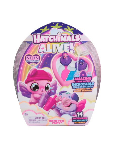VV-6072786,Hatchimals Alive Neon Rainbow Set Petrecere La Piscina