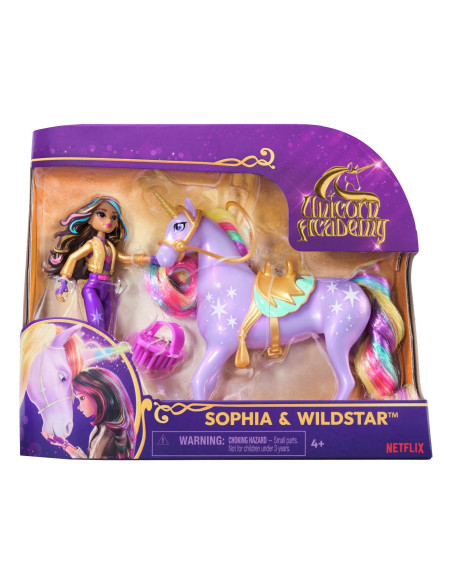 VV-6066838,Unicorn Academy Set Sophia Si Wildstar Cu Accesorii De Calarie