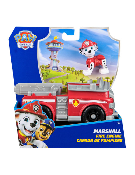 VV-6071153_20148929,Patrula Catelusilor Set Vehicul De Baza Masina De Pompieri Si Figurina Marshall