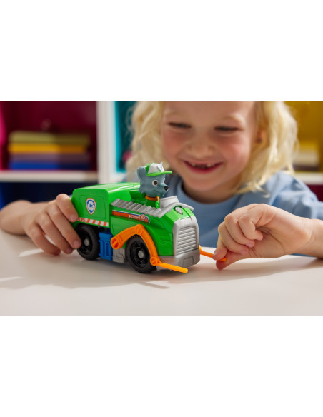 VV-6071153_20148930,Patrula Catelusilor Set Vehicul De Baza Camionul De Reciclare Si Figurina Rocky