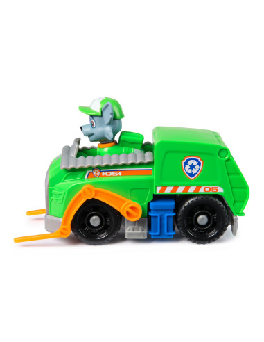 VV-6071153_20148930,Patrula Catelusilor Set Vehicul De Baza Camionul De Reciclare Si Figurina Rocky