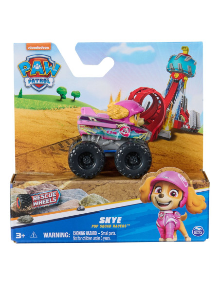 VV-6067086_20146976,Patrula Catelusilor Pup Squad Racers Rescue Wheels Vehicul Metalic Skye Scara 1:55